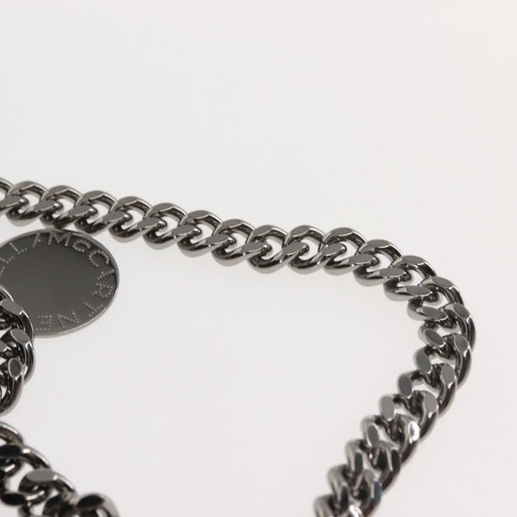 Stella MacCartney Chain Fabera Shoulder Bag Suede Black Silver Auth BA5957