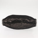 Stella MacCartney Chain Fabera Shoulder Bag Suede Black Silver Auth BA5957-5