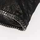 Stella MacCartney Chain Fabera Shoulder Bag Suede Black Silver Auth BA5957-16