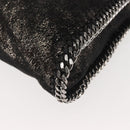 Stella MacCartney Chain Fabera Shoulder Bag Suede Black Silver Auth BA5957-9