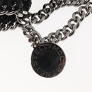 Stella MacCartney Chain Fabera Shoulder Bag Suede Black Silver Auth BA5957-10
