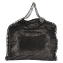 Stella MacCartney Chain Fabera Shoulder Bag Suede Black Silver Auth BA5957-13