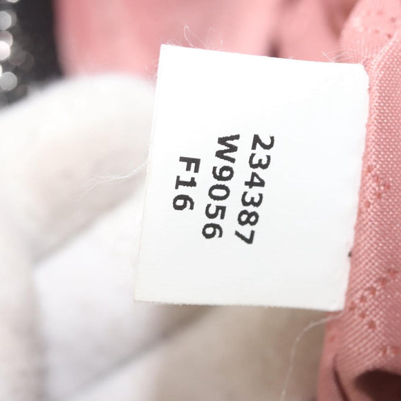 Stella MacCartney Chain Fabera Shoulder Bag Suede Black Silver Auth BA5957