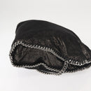 Stella MacCartney Chain Fabera Shoulder Bag Suede Black Silver Auth BA5957-3