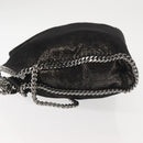 Stella MacCartney Chain Fabera Shoulder Bag Suede Black Silver Auth BA5957-4