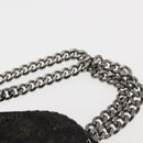 Stella MacCartney Chain Fabera Shoulder Bag Suede Black Silver Auth BA5957-14