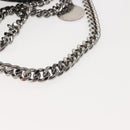 Stella MacCartney Chain Fabera Shoulder Bag Suede Black Silver Auth BA5957-8