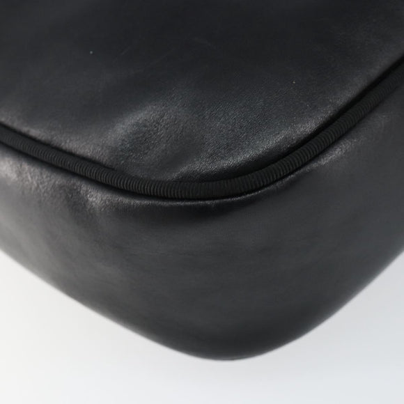 Salvatore Ferragamo Vala Shoulder Bag Leather Black Gold Auth BA5962