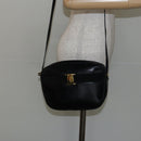 Salvatore Ferragamo Vala Shoulder Bag Leather Black Gold Auth BA5962-22