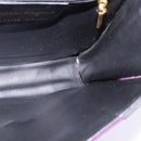 Salvatore Ferragamo Vala Shoulder Bag Suede Purple Gold Auth BA5963-18