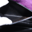 Salvatore Ferragamo Vala Shoulder Bag Suede Purple Gold Auth BA5963-20