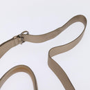 Salvatore Ferragamo Gancini Hand Bag Leather 2way Beige Gold Auth BA5964-14