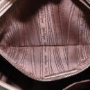 Salvatore Ferragamo Gancini Hand Bag Leather 2way Beige Gold Auth BA5964-23