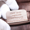 Salvatore Ferragamo Gancini Hand Bag Leather 2way Beige Gold Auth BA5964-12