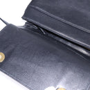 Gianni Versace Hand Bag Leather 2way Black Gold Auth BA5965-11