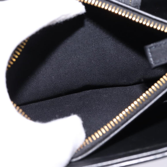 Gianni Versace Hand Bag Leather 2way Black Gold Auth BA5965