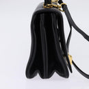 Gianni Versace Hand Bag Leather 2way Black Gold Auth BA5965-3