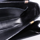 CELINE Shoulder Bag Leather Black Gold Auth BA5966-19