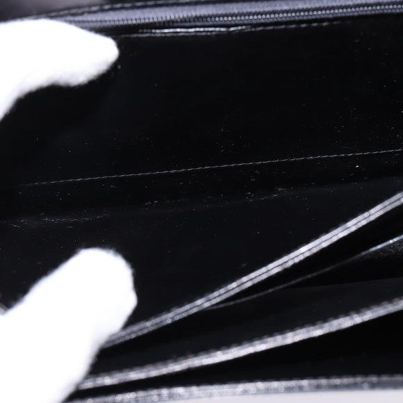 CELINE Shoulder Bag Leather Black Gold Auth BA5966