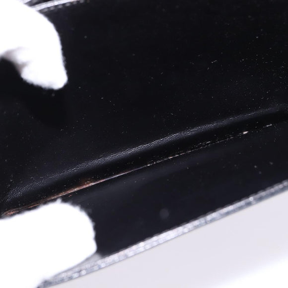 CELINE Shoulder Bag Leather Black Gold Auth BA5966