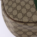 GUCCI GG Supreme Web Sherry Line Shoulder Bag PVC Beige Gold Auth BA5968-15