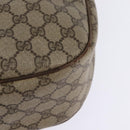 GUCCI GG Supreme Web Sherry Line Shoulder Bag PVC Beige Gold Auth BA5968-16