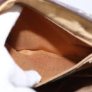 GUCCI GG Supreme Web Sherry Line Shoulder Bag PVC Beige Gold Auth BA5968-11