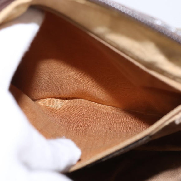 GUCCI GG Supreme Web Sherry Line Shoulder Bag PVC Beige Gold Auth BA5968