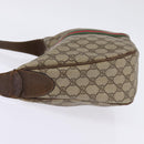GUCCI GG Supreme Web Sherry Line Shoulder Bag PVC Beige Gold Auth BA5968-3