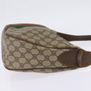 GUCCI GG Supreme Web Sherry Line Shoulder Bag PVC Beige Gold Auth BA5968-4