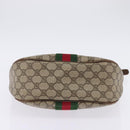 GUCCI GG Supreme Web Sherry Line Shoulder Bag PVC Beige Gold Auth BA5968-5