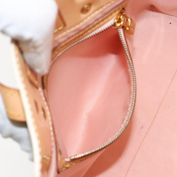 LOUIS VUITTON Monogram Vernis Reade PM Bag Marshmallow Pink M91306 Auth BA5971