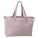 CHANEL New Travel Line Tote Bag Nylon Pink Gold CC Auth BA5975-1