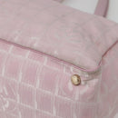 CHANEL New Travel Line Tote Bag Nylon Pink Gold CC Auth BA5975-14