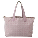 CHANEL New Travel Line Tote Bag Nylon Pink Gold CC Auth BA5975-13