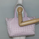 CHANEL New Travel Line Tote Bag Nylon Pink Gold CC Auth BA5975-21