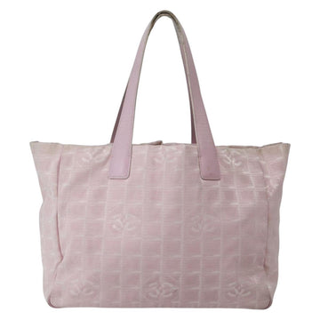 CHANEL New Travel Line Tote Bag Nylon Pink Gold CC Auth BA5975 - 0