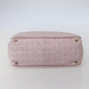 CHANEL New Travel Line Tote Bag Nylon Pink Gold CC Auth BA5975-5