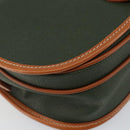 Burberrys Shoulder Bag Leather Green Gold Auth BA5978-14
