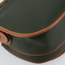 Burberrys Shoulder Bag Leather Green Gold Auth BA5978-16