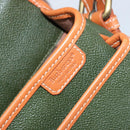 Burberrys Shoulder Bag Leather Green Gold Auth BA5978-19