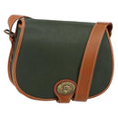 Burberrys Shoulder Bag Leather Green Gold Auth BA5978-1