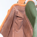 Burberrys Shoulder Bag Leather Green Gold Auth BA5978-21