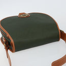 Burberrys Shoulder Bag Leather Green Gold Auth BA5978-6