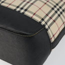 BURBERRY Nova Check Tote Bag Canvas Beige Silver Auth BA5979-15