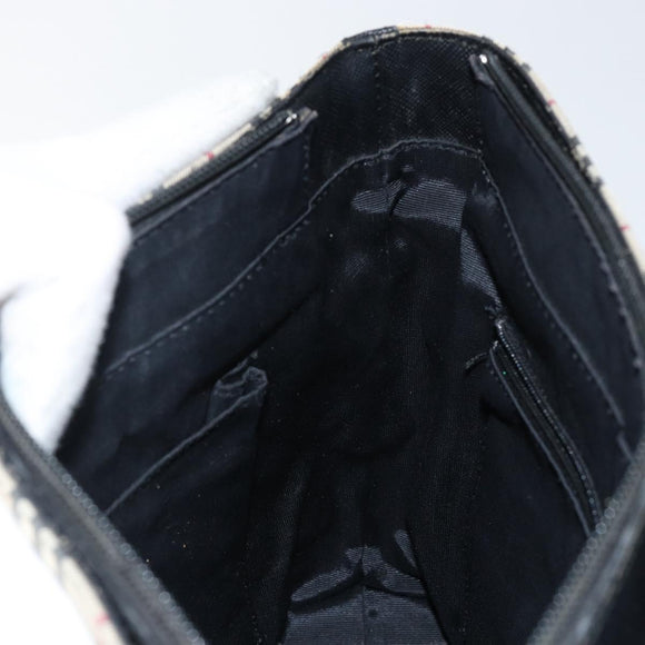 BURBERRY Nova Check Tote Bag Canvas Beige Silver Auth BA5979