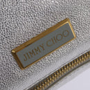 Jimmy Choo Hand Bag Leather Silver Gold Auth BA5980-14