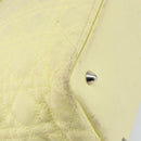 Christian Dior Canage Tote Bag Coated Canvas Yellow Silver Auth BA5981-13