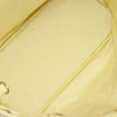 Christian Dior Canage Tote Bag Coated Canvas Yellow Silver Auth BA5981-16