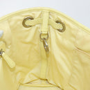Christian Dior Canage Tote Bag Coated Canvas Yellow Silver Auth BA5981-17